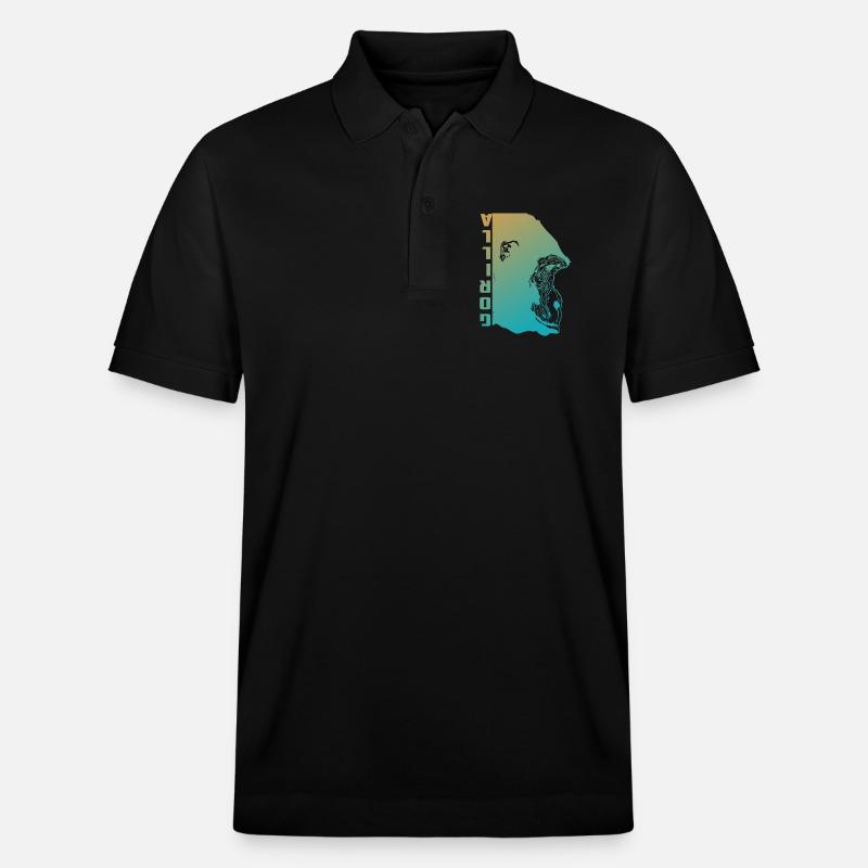Visage de gorille - Polo PREPSTER bio Stanley/Stella Unisexe - noir