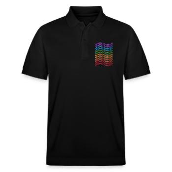 Lgbt. Vielfalt annehmen - Stanley/Stella Unisex Bio-Poloshirt PREPSTER - Schwarz - Vorne - Roxy (174cm) & Andy (188cm)