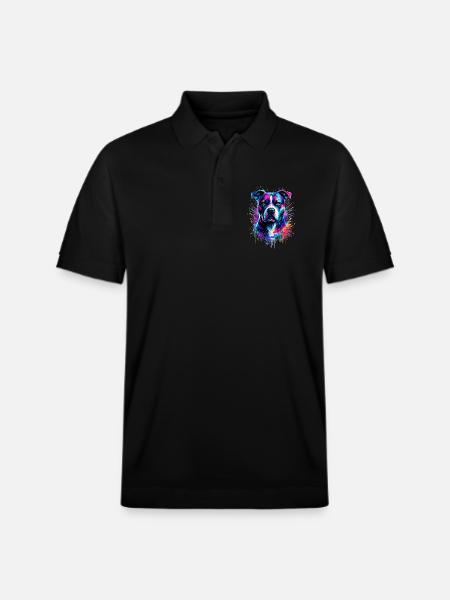 American Staffordshire Terrier - Stanley/Stella Unisex Organic Polo Shirt PREPSTER - black