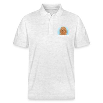 Cavapoo Dogs Cavoodle Dog Owner Cadeau - Polo PREPSTER bio Stanley/Stella Unisexe - blanc chiné - Devant - Roxy (174cm) & Andy (188cm)
