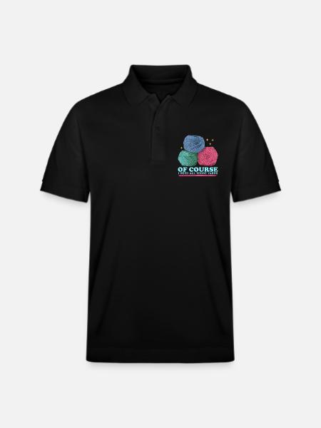 Crochet Crochet | Crochet Crochet Gift - Stanley/Stella Unisex Organic Polo Shirt PREPSTER - black