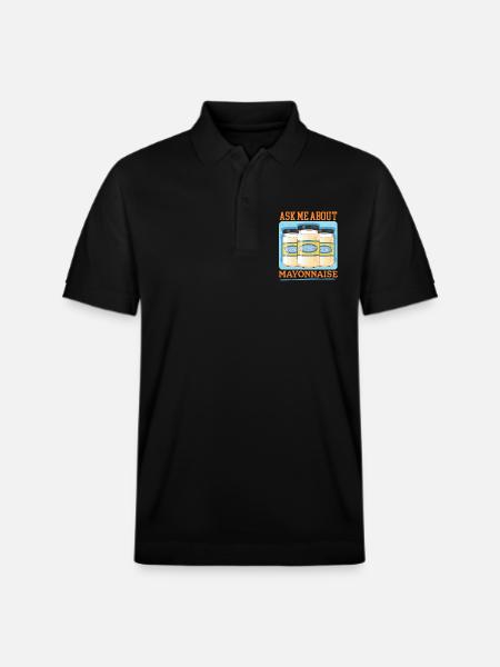 Mayonnaise Mayo Gift - Stanley/Stella Unisex Organic Polo Shirt PREPSTER - black