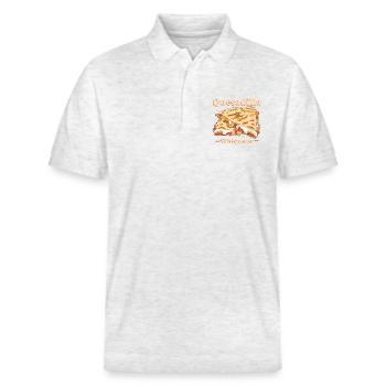 Quesadilla Quesadillas Tortilla Gift - Stanley/Stella Unisex Organic Polo Shirt PREPSTER - heather white - Front - Roxy (174cm) & Andy (188cm)