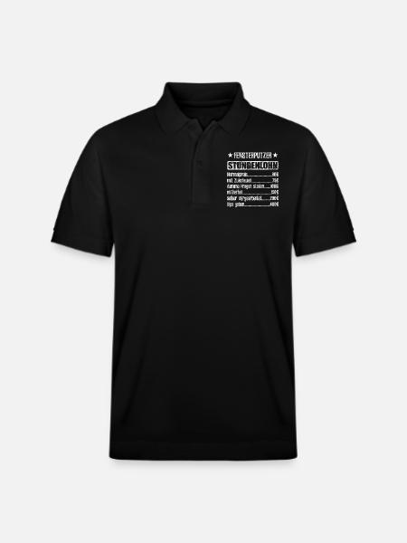 Stundenlohn Fensterputzer Beruf - Spruch - Stanley/Stella Unisex Bio-Poloshirt PREPSTER - Schwarz