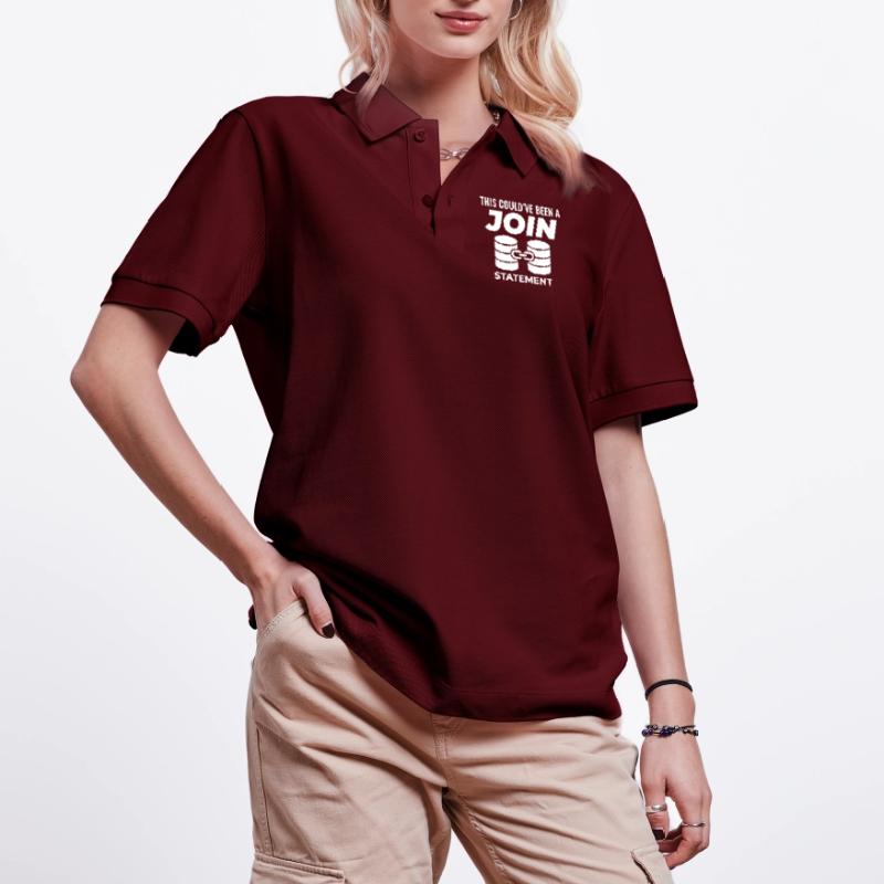 SQL Join Database Statement Programming Data Stanley/Stella Unisex Organic Polo Shirt PREPSTER