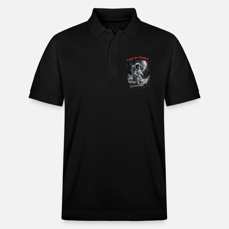 Lost in Space - Affe als Astronaut - Stanley/Stella Unisex Bio-Poloshirt PREPSTER - Schwarz