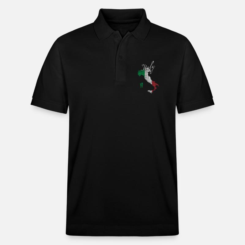 Italienische Silhouette mit Script - Stanley/Stella Unisex Bio-Poloshirt PREPSTER - Schwarz