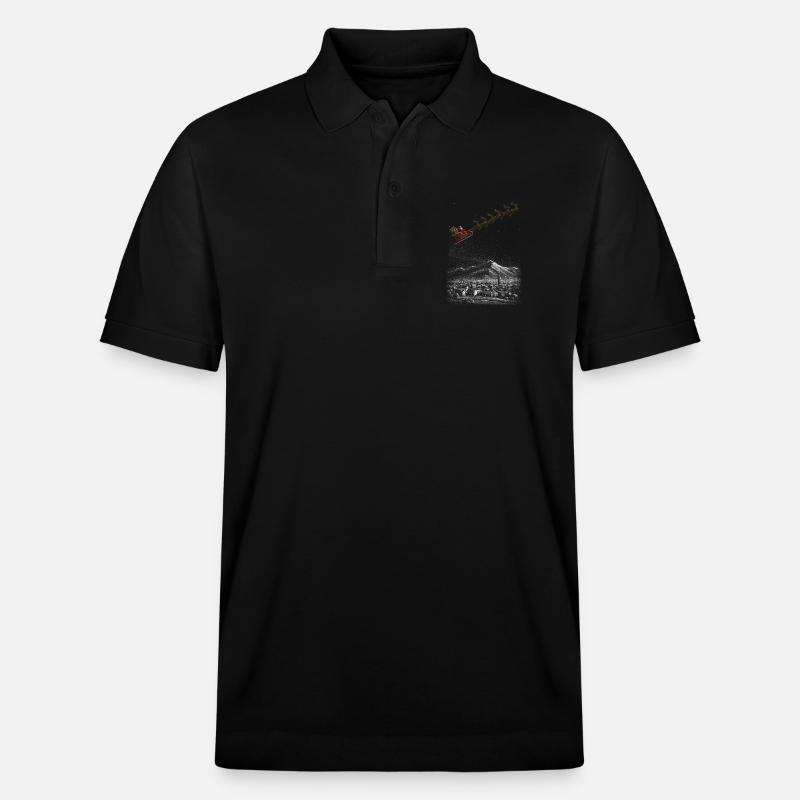 Sternen-Schlittenfahrt im Winterschnee - Stanley/Stella Unisex Bio-Poloshirt PREPSTER - Schwarz