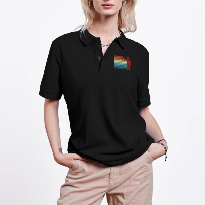 Retro Toad Tadpole Tree Frog Frog Catcher Stanley/Stella Unisex Organic Polo Shirt PREPSTER