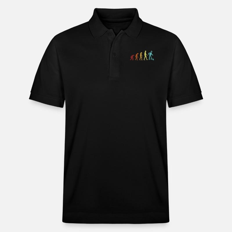 Farmer Evolution Bauer Landwirtschaft Biobauer - Stanley/Stella Unisex Bio-Poloshirt PREPSTER - Schwarz