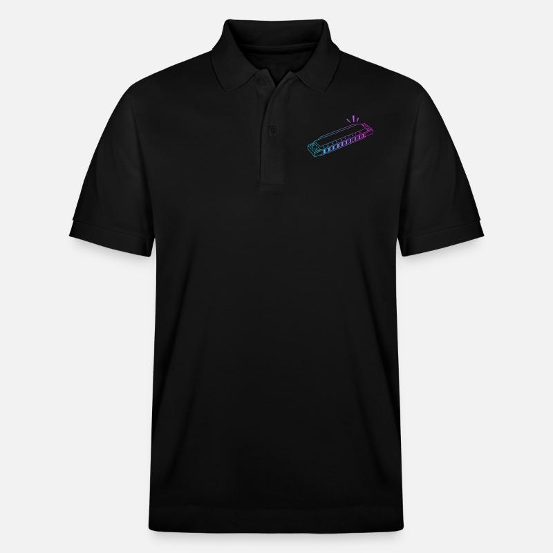Maulharfe Harmonist Harmonicist Profi - Stanley/Stella Unisex Bio-Poloshirt PREPSTER - Schwarz