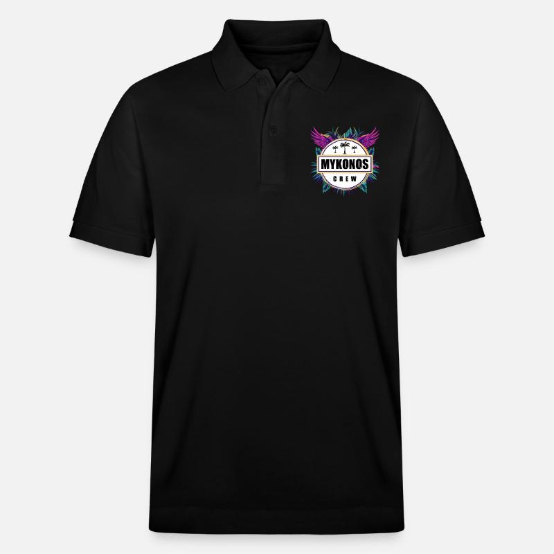 Mykonos Crew Tropisch - Stanley/Stella Unisex Bio-Poloshirt PREPSTER - Schwarz