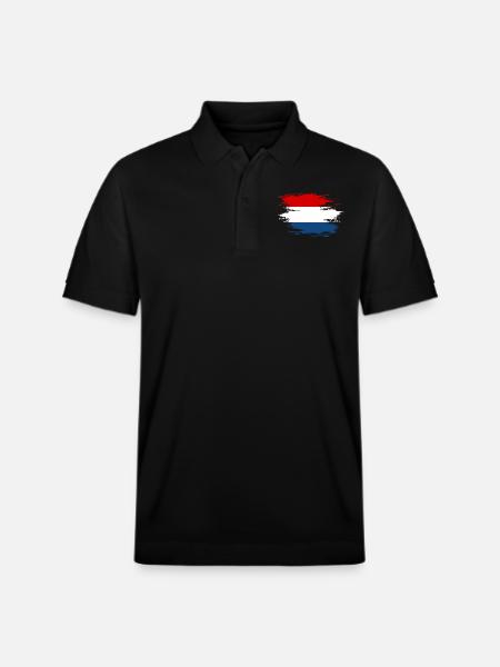 Drapeau hollandais utilisé design - Polo PREPSTER bio Stanley/Stella Unisexe - noir