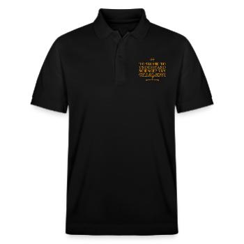 try religion - Stanley/Stella Unisex Organic Polo Shirt PREPSTER - black - Front - Roxy (174cm) & Andy (188cm)