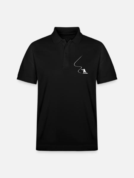 Lumilautailija, Kaarre, Alamäki, Freerider, Talvi - Stanley/Stella PREPSTER unisex luomupikeepaita - musta