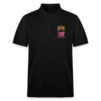 Toucan - Stanley/Stella Unisex Organic Polo Shirt PREPSTER - black - Front - Roxy (174cm) & Andy (188cm)