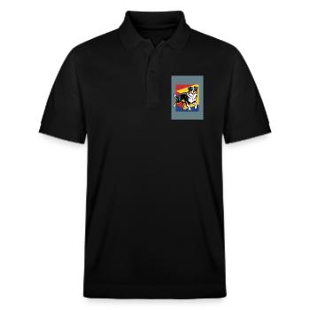Australischer Schäferhund - Stanley/Stella Unisex Bio-Poloshirt PREPSTER - Schwarz - Vorne - Roxy (174cm) & Andy (188cm)
