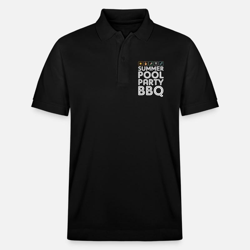 Pool Party - Stanley/Stella Unisex Bio-Poloshirt PREPSTER - Schwarz