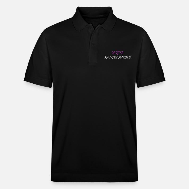 Married Hochzeit herzchen - Stanley/Stella Unisex Bio-Poloshirt PREPSTER - Schwarz