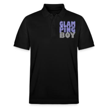 Glamping Boy - Stanley/Stella Unisex Bio-Poloshirt PREPSTER - Schwarz - Vorne - Roxy (174cm) & Andy (188cm)