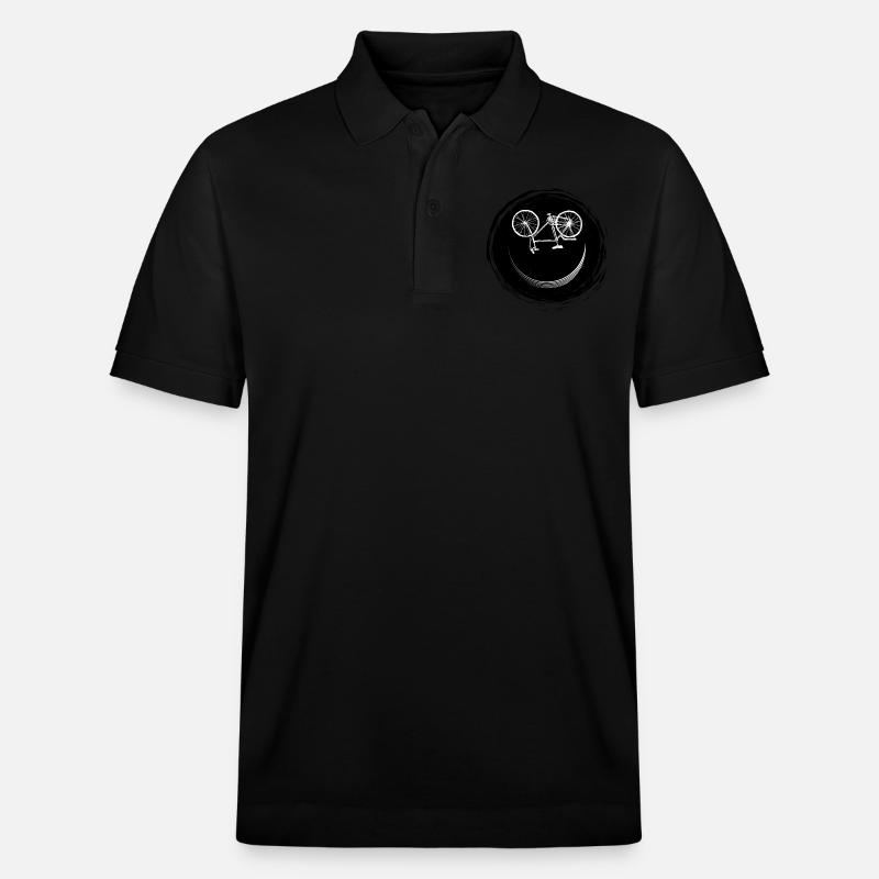 Fahrrad Gesicht - Stanley/Stella Unisex Bio-Poloshirt PREPSTER - Schwarz