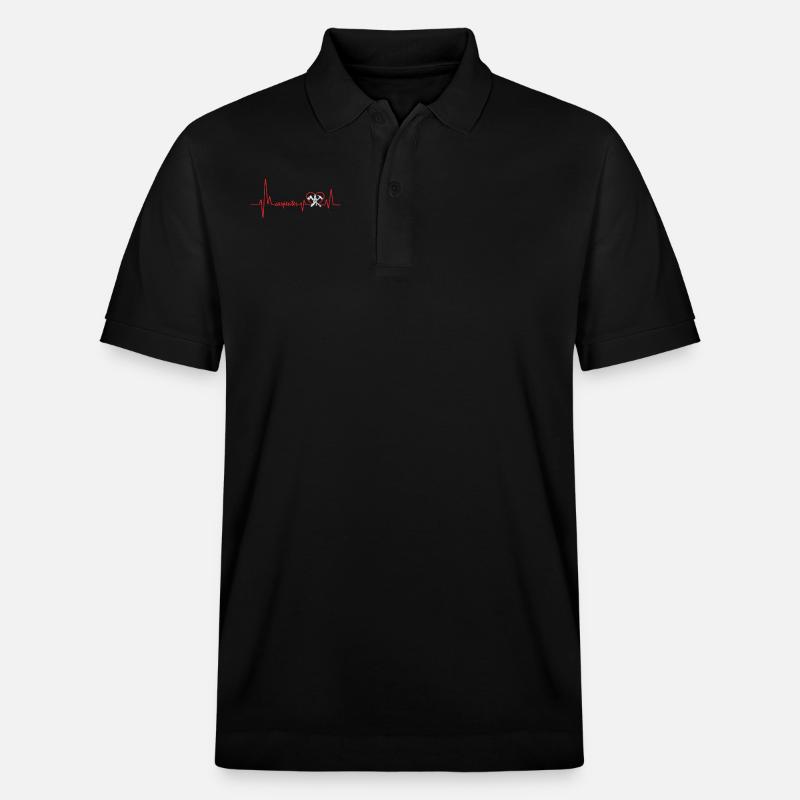 Carpenter Heartbeat Shirt - Polo PREPSTER bio Stanley/Stella Unisexe - noir