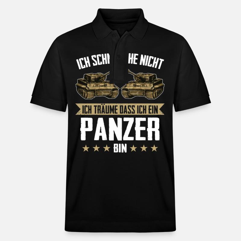 Panzer Kampfpanzer Panzerkampfwagen Panzerfahrer - Stanley/Stella Unisex Bio-Poloshirt PREPSTER - Schwarz