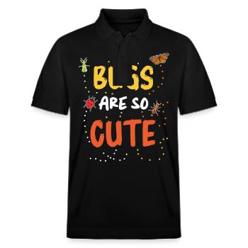 Insect Entomologist Biology - Stanley/Stella Unisex Organic Polo Shirt PREPSTER - black - Front - Roxy (174cm) & Andy (188cm)