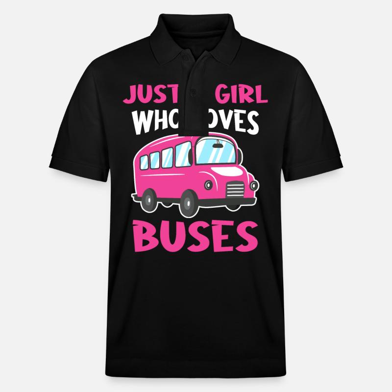Bus Busfahrer Schulbus - Stanley/Stella Unisex Bio-Poloshirt PREPSTER - Schwarz