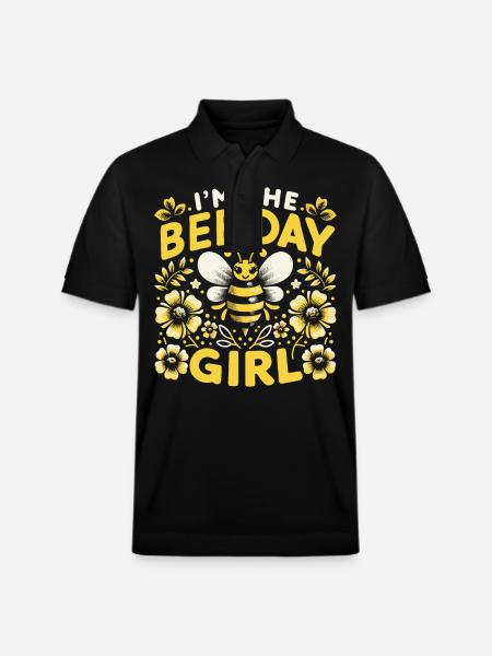 honey bee, beekeeper, bee, bee - Stanley/Stella Unisex Organic Polo Shirt PREPSTER - black