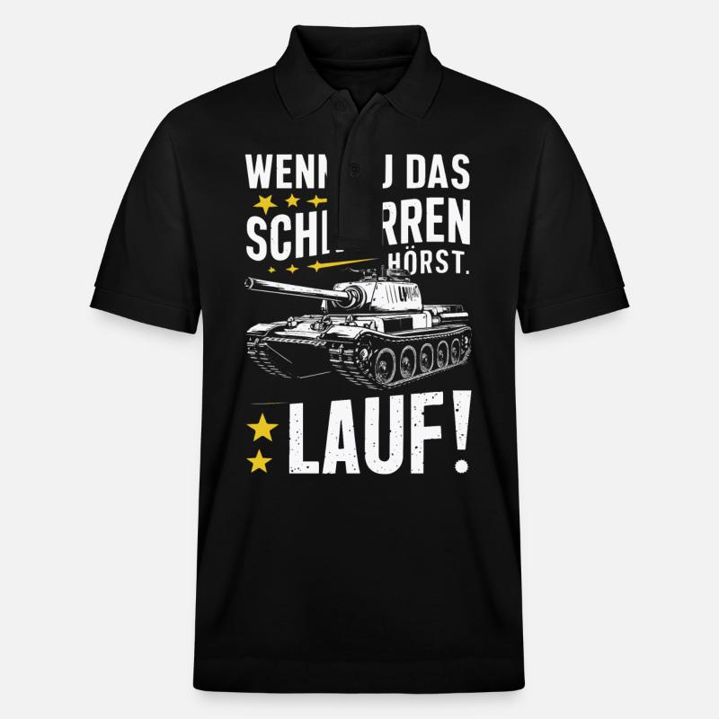 Panzer Kampfpanzer Panzerkampfwagen Panzerfahrer - Stanley/Stella Unisex Bio-Poloshirt PREPSTER - Schwarz