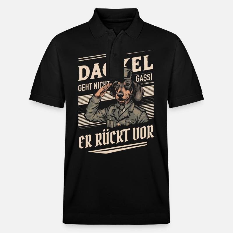 Teckel Teckel Chien Chiens - Polo PREPSTER bio Stanley/Stella Unisexe - noir