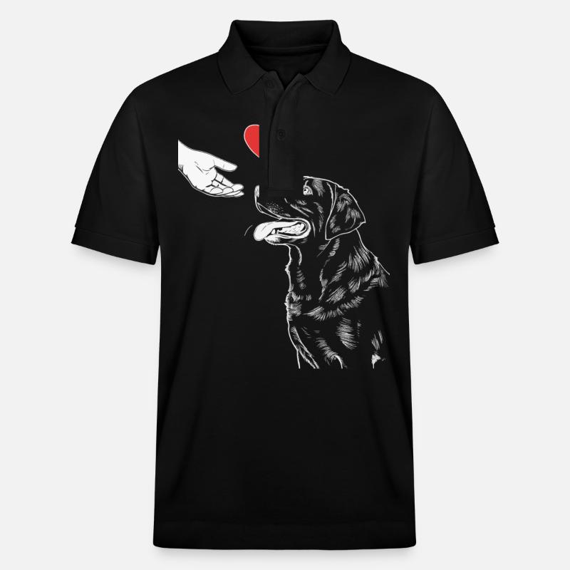 Labrador Chien Chiens - Polo PREPSTER bio Stanley/Stella Unisexe - noir