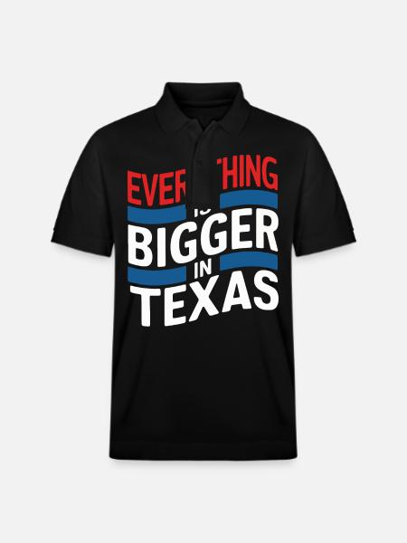 Texas State Texans Texas - Stanley/Stella Unisex Organic Polo Shirt PREPSTER - black