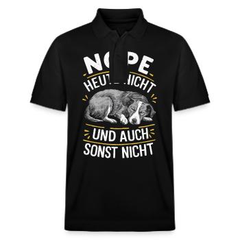 Hund Hunde Haustier Lustige Sprüche - Stanley/Stella Unisex Bio-Poloshirt PREPSTER - Schwarz - Vorne - Roxy (174cm) & Andy (188cm)