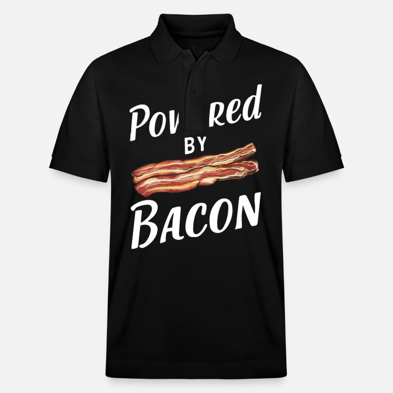 Bacon Frühstück Speck - Stanley/Stella Unisex Bio-Poloshirt PREPSTER - Schwarz