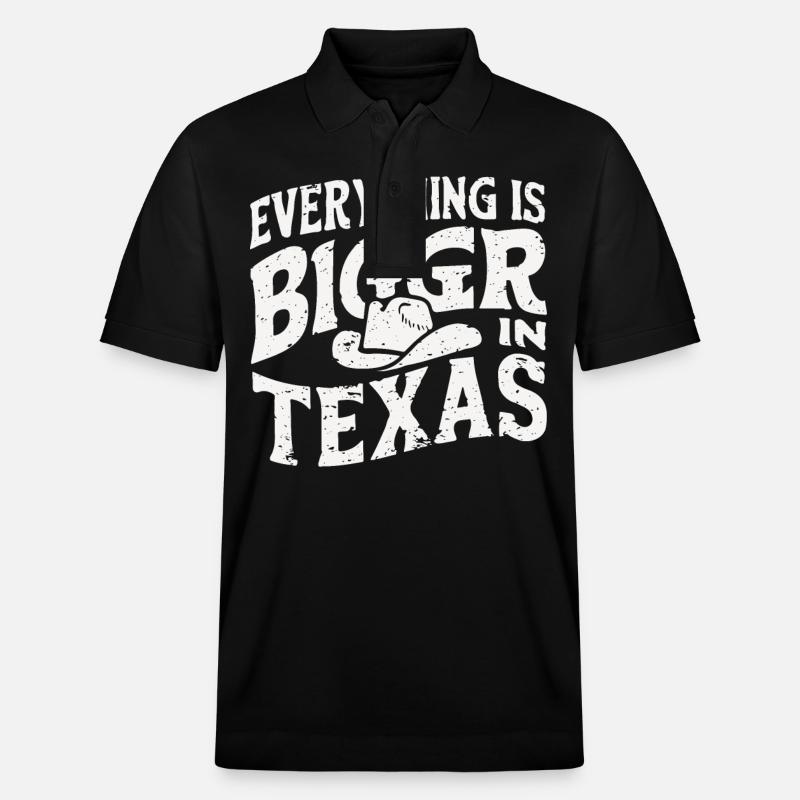Texas State Texans Texas - Stanley/Stella Unisex Organic Polo Shirt PREPSTER - black