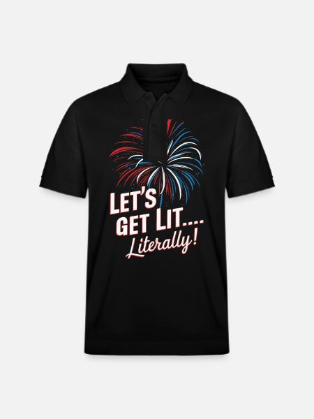 Pyrotechnics Fireworks Pyrotechnics - Stanley/Stella Unisex Organic Polo Shirt PREPSTER - black