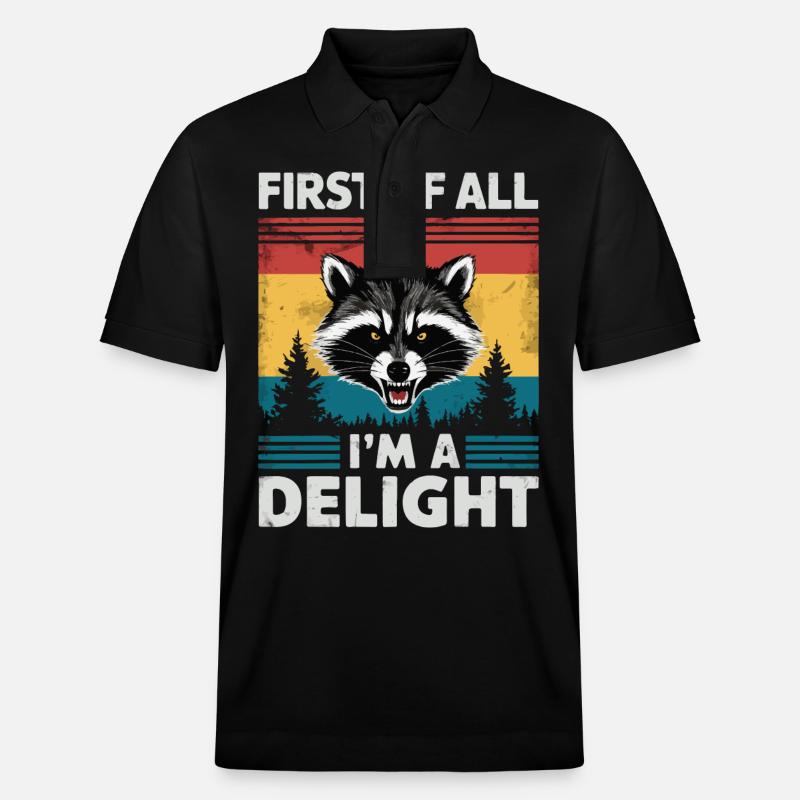 Waschbär - Stanley/Stella Unisex Bio-Poloshirt PREPSTER - Schwarz