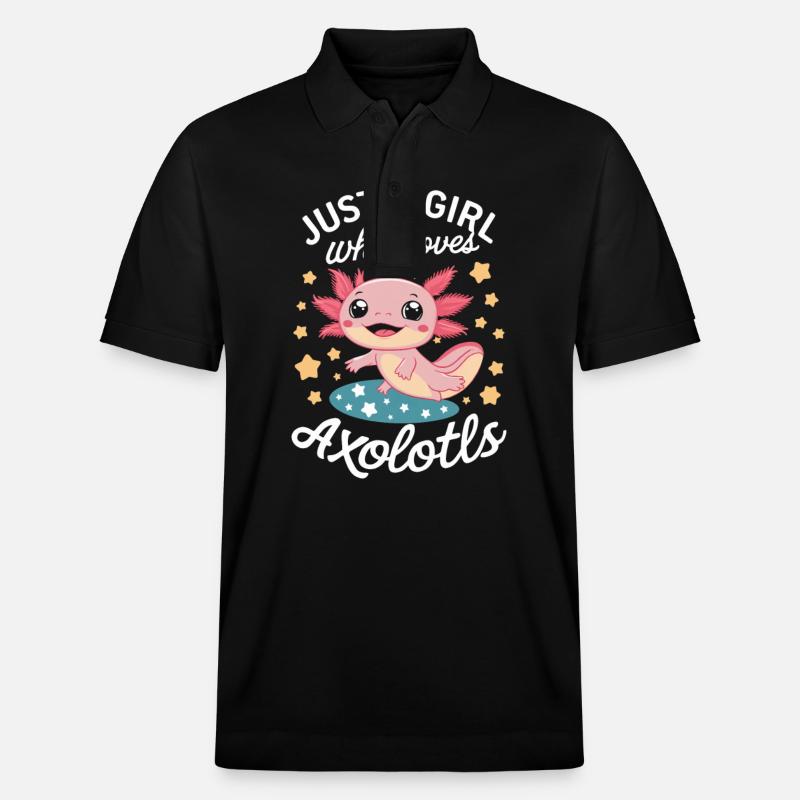 Poisson axolotl - Polo PREPSTER bio Stanley/Stella Unisexe - noir