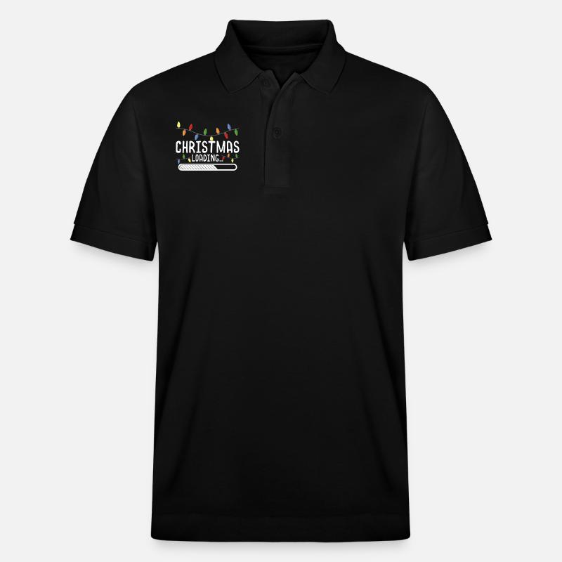 Christmas Is Loading - Stanley/Stella Unisex Organic Polo Shirt PREPSTER - black