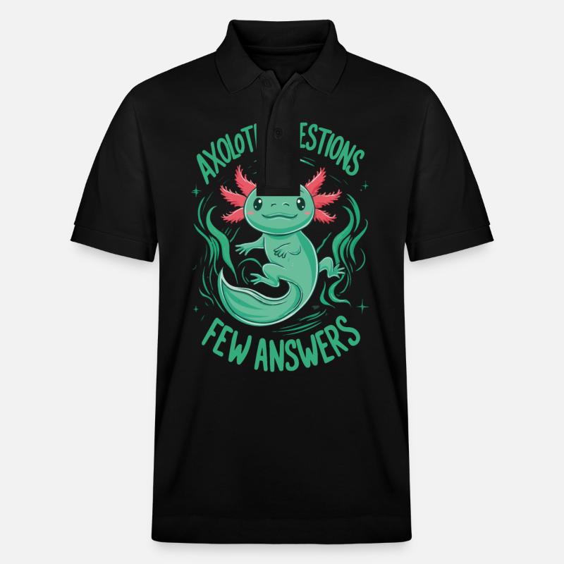 Poisson axolotl - Polo PREPSTER bio Stanley/Stella Unisexe - noir