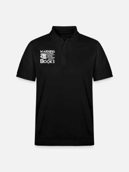 Begin Talking About Books - Stanley/Stella Unisex Organic Polo Shirt PREPSTER - black