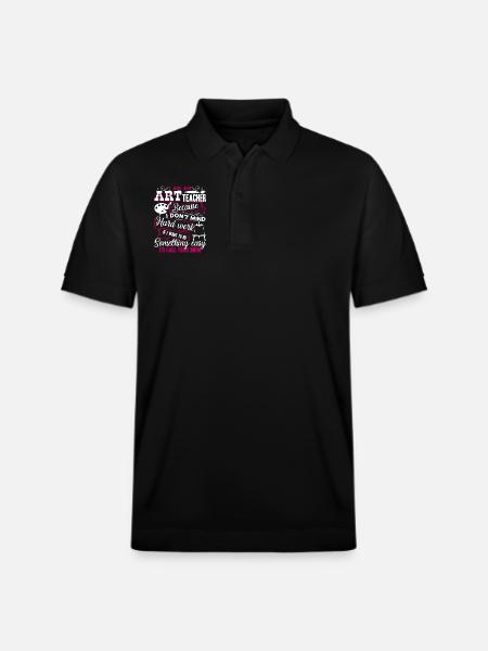 I am A Art Teacher - Stanley/Stella Unisex Organic Polo Shirt PREPSTER - black