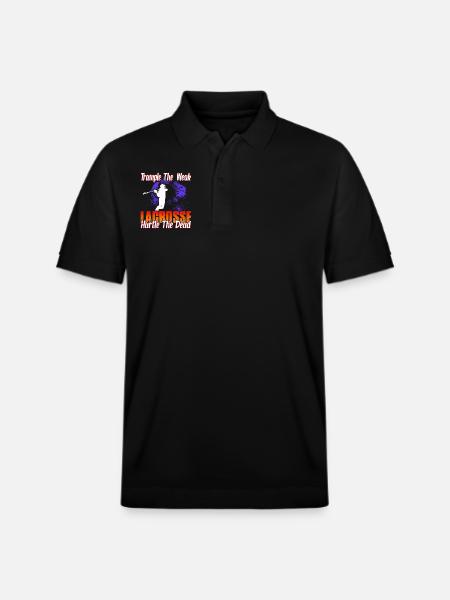 Trample The Weak Lacrosse Hurtle The Dead - Stanley/Stella Unisex Organic Polo Shirt PREPSTER - black