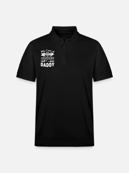 Agronomist Agronomist Like Daddy - Stanley/Stella Unisex Organic Polo Shirt PREPSTER - black