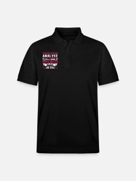 Computer Systems Analyst Job Title - Stanley/Stella Unisex Organic Polo Shirt PREPSTER - black