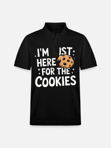 Cookies Cookie Biscuits Biscuits Chocolate - Stanley/Stella Unisex Organic Polo Shirt PREPSTER - black