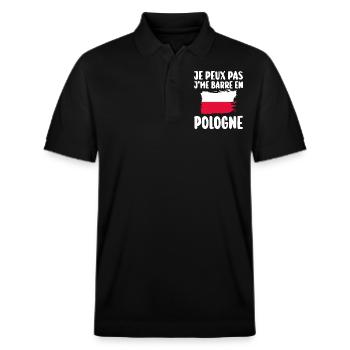 J'Peux Pas J'Me Barre En Pologne Voyage - Polo PREPSTER bio Stanley/Stella Unisexe - noir - Devant - Roxy (174cm) & Andy (188cm)