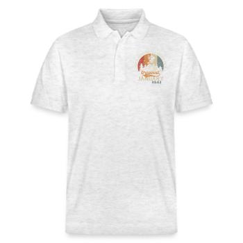 83 years of greatness since January 1941 - Stanley/Stella Unisex Organic Polo Shirt PREPSTER - heather white - Front - Roxy (174cm) & Andy (188cm)